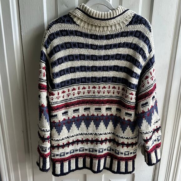 Eddie Bauer Legend Hand-Knit Fair Isle Nordic Cardigan Sweater - Picture 6 of 8